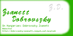 zsanett dobrovszky business card